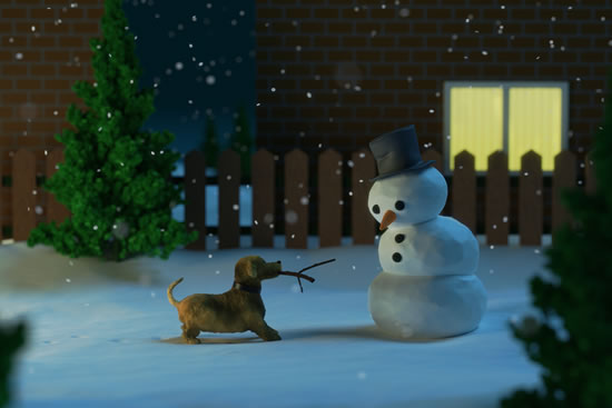 Footprints Foster Care - Snowman and dog